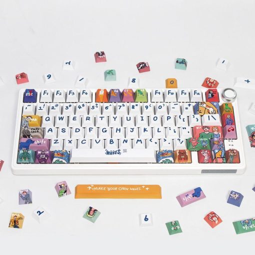 Cherry/XDA-like Profile Dye-Sub PBT Keycap Set - Waves - Image 2