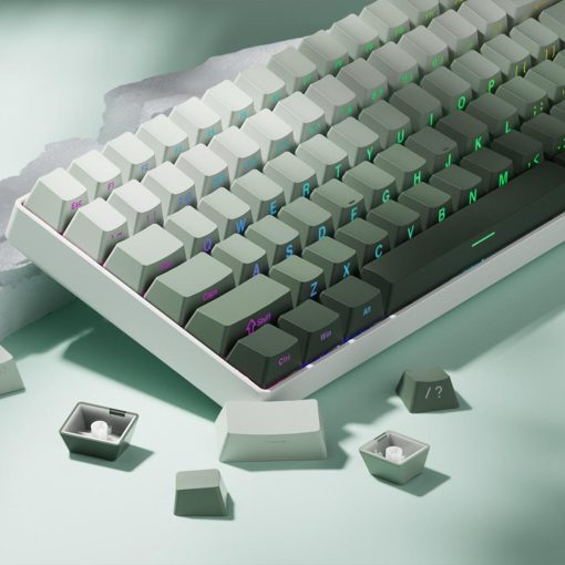 OEM Double-Shot PBT Keycap Set - Grass Green Gradient - Image 4