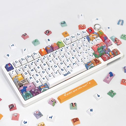 Cherry/XDA-like Profile Dye-Sub PBT Keycap Set - Waves - Image 3