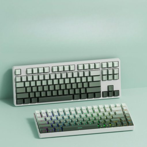 OEM Double-Shot PBT Keycap Set - Grass Green Gradient - Image 2