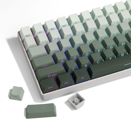 OEM Double-Shot PBT Keycap Set - Grass Green Gradient - Image 3