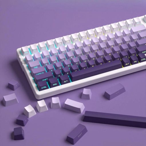 OEM Double-Shot PBT Keycap Set - Lavender Purple Gradient - Image 2