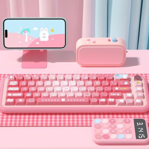 MDA Dye-Sub PBT Keycap Set - Pink Summer Bunny - Image 3