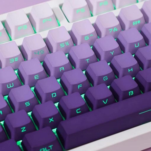 OEM Double-Shot PBT Keycap Set - Lavender Purple Gradient - Image 3