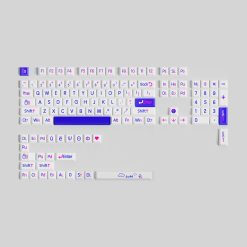 Cherry Profile Double-Shot PBT Keycap Set - Klein Blue Large Characters