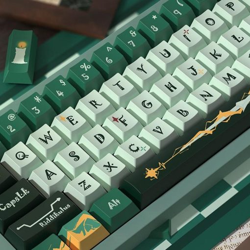 MDA/Cherry Dye-Sub PBT Keycap Set - Slytherin at Hogwarts - Image 9