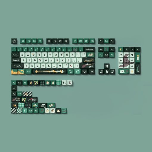 MDA/Cherry Dye-Sub PBT Keycap Set - Slytherin at Hogwarts - Image 10
