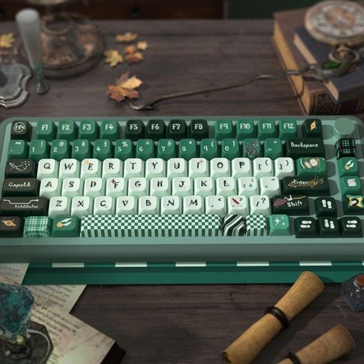 MDA/Cherry Dye-Sub PBT Keycap Set - Slytherin at Hogwarts - Image 2