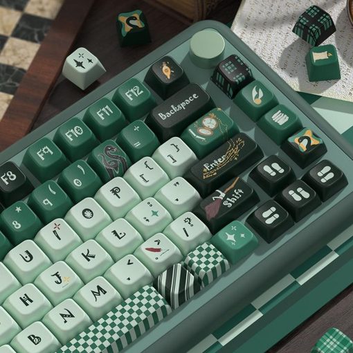 MDA/Cherry Dye-Sub PBT Keycap Set - Slytherin at Hogwarts - Image 4