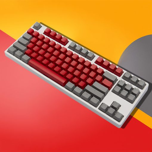 OEM PBT Dye-Sub Keycap PBT Keycap  Set - Red and gray dual color - Image 3