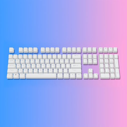 OEM PBT+PC Dye-Sub Keycap PBT Keycap  Set - Glacier White