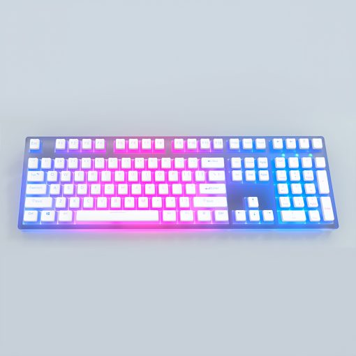 OEM PBT+PC Dye-Sub Keycap PBT Keycap  Set - Glacier White - Image 2