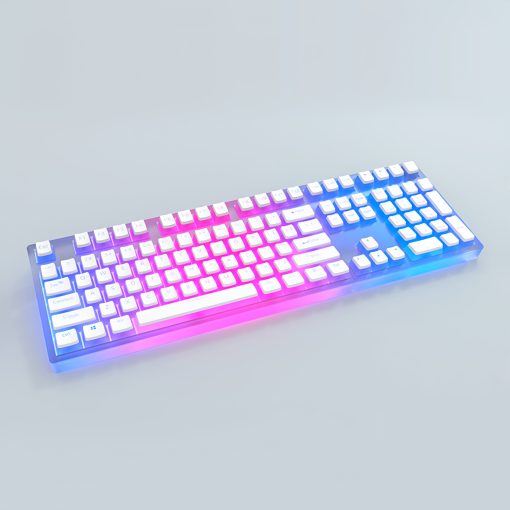 OEM PBT+PC Dye-Sub Keycap PBT Keycap  Set - Glacier White - Image 3