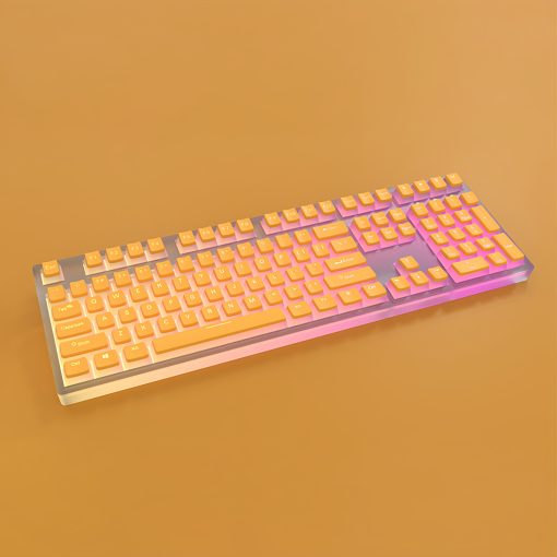 OEM PBT+PC Dye-Sub Keycap PBT Keycap  Set - Cream yellow - Image 3