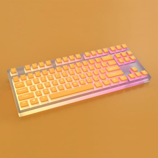 OEM PBT+PC Dye-Sub Keycap PBT Keycap  Set - Cream yellow - Image 4