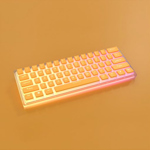 OEM PBT+PC Dye-Sub Keycap PBT Keycap  Set - Cream yellow - Image 5