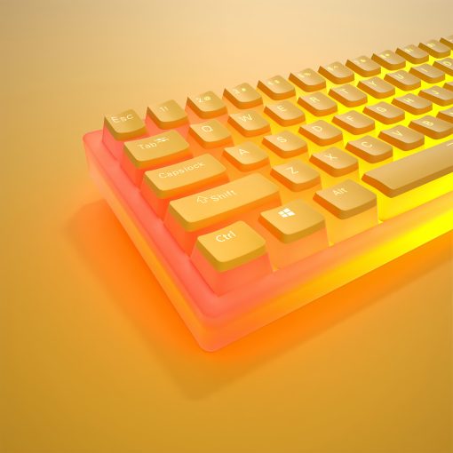 OEM PBT+PC Dye-Sub Keycap PBT Keycap  Set - Cream yellow - Image 6