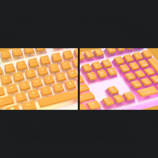 OEM PBT+PC Dye-Sub Keycap PBT Keycap  Set - Cream yellow - Image 7