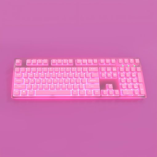 OEM PBT+PC Dye-Sub Keycap PBT Keycap  Set - Petal powder - Image 2