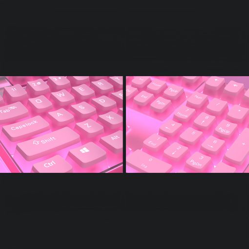 OEM PBT+PC Dye-Sub Keycap PBT Keycap  Set - Petal powder - Image 7